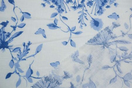 cotton linen blend printed shirt fabric