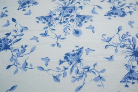 printed cotton linen fabric