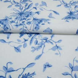 printed linen cotton fabric