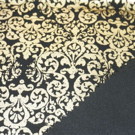 metallic gold print fabric